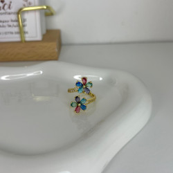 Bague coloré en acier inoxydable